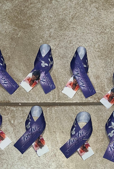 Custom Ribbons Folded with Pins NuTrendz Customs Prints and Designs, LLC