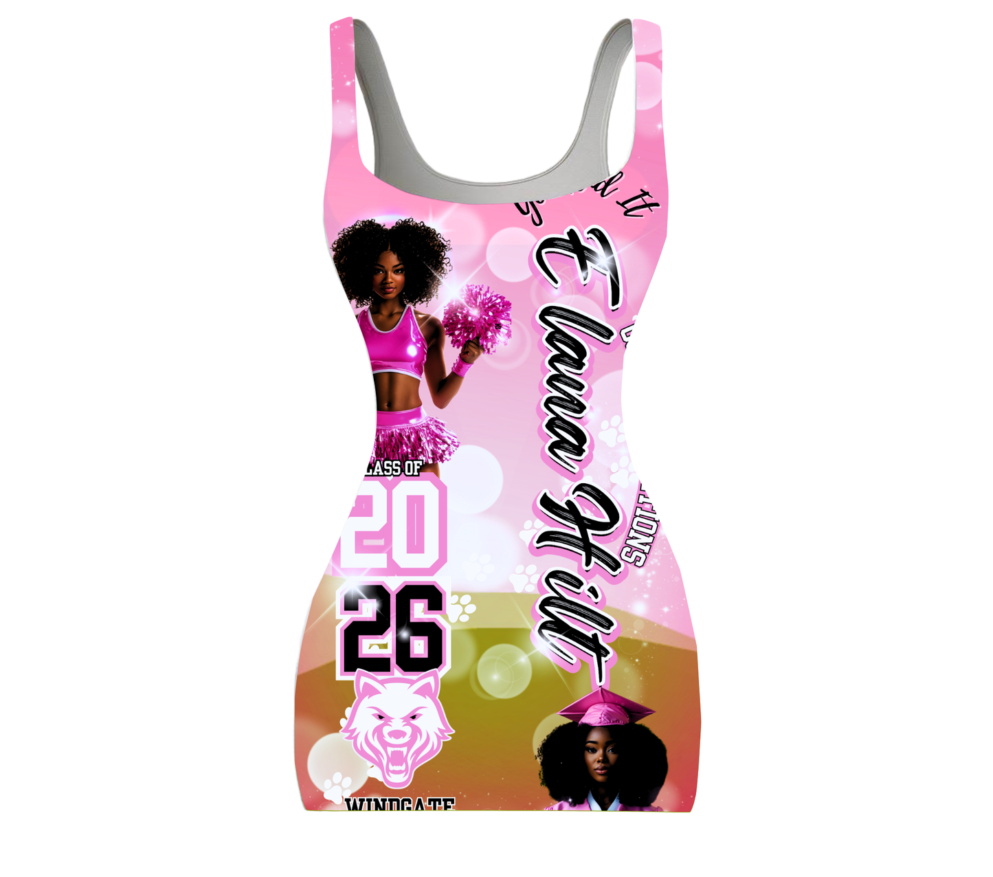 All Over print Dress Short Sleeve