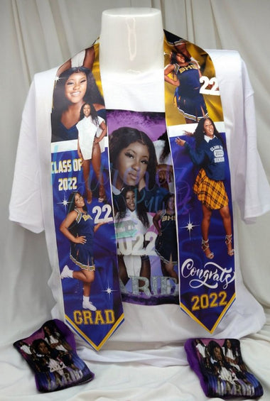 Adult Graduation Stole NuTrendz Customs Prints and Designs, LLC
